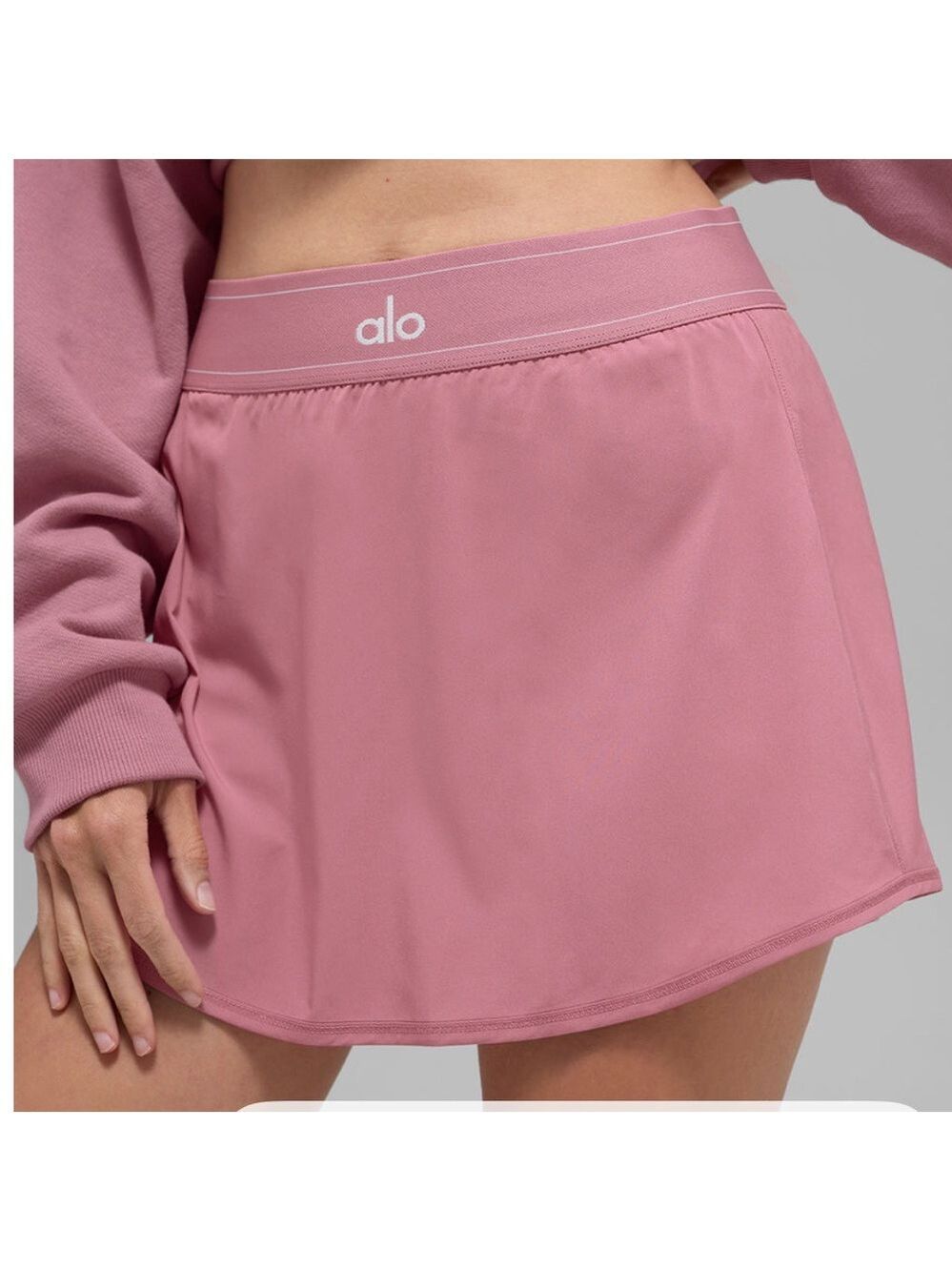 NWT AUTHENTIC ALO YOGA PINK WILD ROSE MATCH POINT SKIRT SAME DAY SHIP LAST ONE - Picture 4 of 10